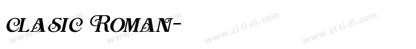 clasic Roman字体转换